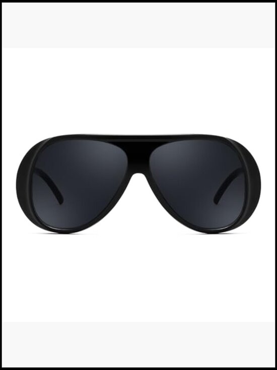 Retro Oversized Aviator Sunglasses Vintage 70s Style Big Square Shield main image 5